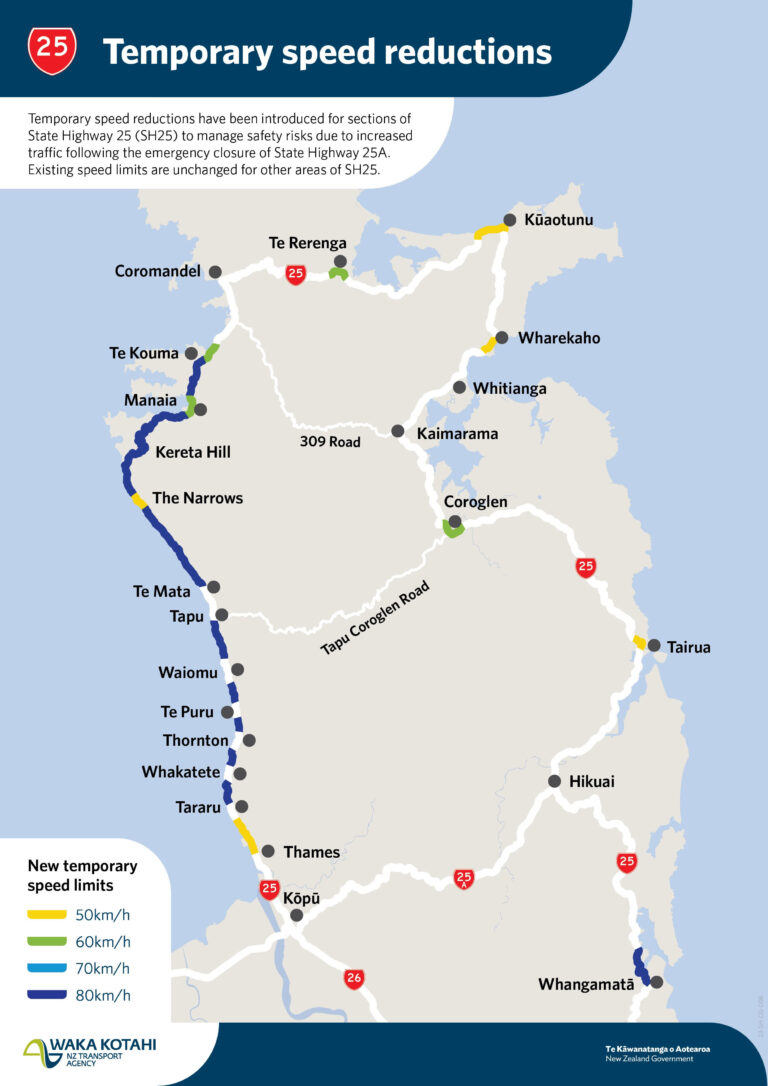 Read more about the article New temporary speed reductions on SH25