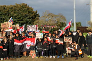Read more about the article Protestors gather for nationwide hikoi